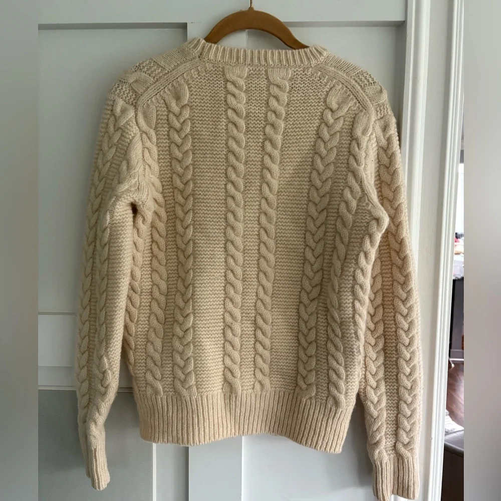 J. Crew Wallace and Barnes Shetland Wool Fisherman Sweater
